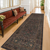 Hazo Haus Dark Brown Runner Rug in hallway adds warm, timeless charm.