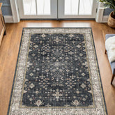 Hazo Haus large entryway rug in ash-en multi, plush underfoot for daily comfort.