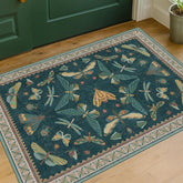 Hazo Haus teal green entry rug 2x3 with durable texture for high-traffic spaces.