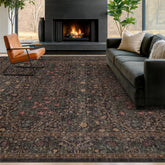 Hazo Haus vintage botanical pattern rug adds classic style with durable underfoot comfort for living rooms.