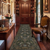 Hazo Haus vintage runner rug flowers enhances hallway with floral detail and durable, washable surface.