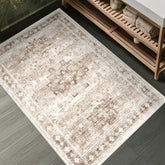 Hazo Haus boho bathroom rug with non-slip backing for safety and stability