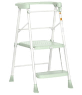 HBTower Kids Step Stool with two steps in green provides stable counter access.