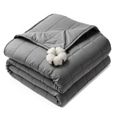 HCOIW weighted blanket spread on a bed for a restful night