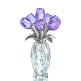 H&D HYALINE AND DORA crystal rose purple bouquet enhances romantic home decor