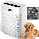 HEARBOBO air purifier front view showcasing 360Β° airflow for large rooms