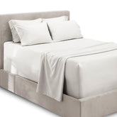 Hearth & Harbor 6pc king-size linen set packaging, ready for quick setup.