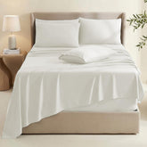 Hearth & Harbor deep-pocket fitted sheet securing tall mattresses with a snug fit.
