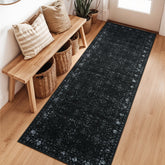 Hedlive Vintage Black Kitchen Runner 2x6 fits narrow hallways and adds soft underfoot comfort