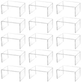 Hedume clear acrylic display riser front view enhances countertop organization