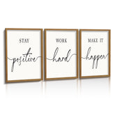 Heiple motivational wall art 11x14 framed brown for a positive office vibe.