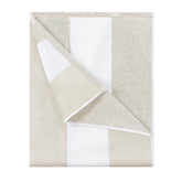HENBAY cotton oversized towel folded, lint-free after wash for quick packing.