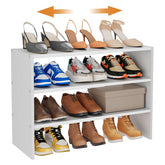 Hencawima 3-tier expandable shoe rack assembly view for easy setup