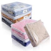 Heonay clear zippered storage bags pack keeps clothing visible and organized.