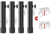 Herbert-fty folding table risers in two-height setup for ergonomic work.