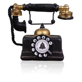 Hewnda retro phone model, angle view shows vintage resin dial for display.