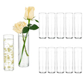 Hewory cylinder bud vase set of 12 β slim silhouette for elegant centerpieces