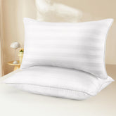 HEYCUZI King Size Pillow cover closeup shows cooling satin finish for comfortable sleep.