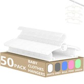 HGYZE baby hangers 50pc set for newborn to teen closet organization.
