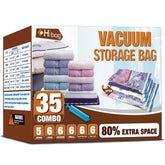 HIBAG vacuum storage bag double-zip clip demonstrates secure, easy sealing