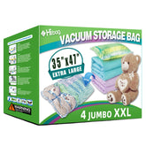 HIBAG XXL vacuum bag containing a blanket for space-saving storage