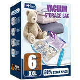 HIBAG XXL jumbo 47x35 bag for bedding with vacuum seal for space-saving storage.