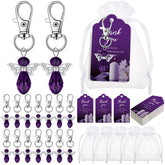 Hicarer angel keychain purple, a durable keepsake for memorial gifts.