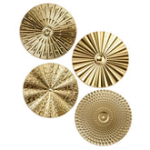 Hicarer sunburst gold metal wall art set of four panels brightens living room