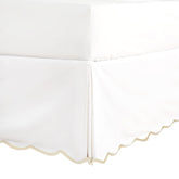 HIG Off White Chic Queen Bed Skirt close-up of fabric.