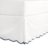 HIG Off White Chic Queen Bed Skirt with scallop edge pleats adds elegance and hides under-bed clutter.