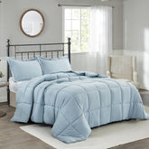 HIG pre-washed twin comforter set with box-stitched corners for durability.
