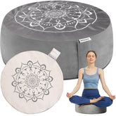 Hihealer meditation cushion with velvet cover for luxurious comfort during long sessions