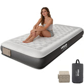 HiiPeak twin air mattress with removable pump ready for camping and guest stays.