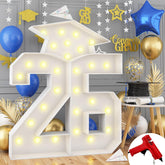 HILAVO Graduation Cap with 26-number light-up display makes a bold centerpiece.