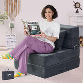 HILERO folding sofa bed 4in1 setup for flexible lounging and sleep.