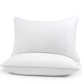 HIMOON bed pillow cover closeup shows soft microfiber for luxurious comfort