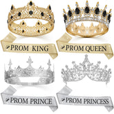 Hinly prom king crown with rhinestones for a regal ceremony