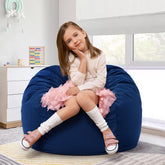 Hobestluk memory foam fill bean bag chair provides plush support for lounging