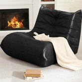 Hobestluk giant bean bag chair front view for wide, comfortable lounging