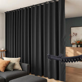Hoeflife flexible ceiling track curtain enables versatile room division and privacy.