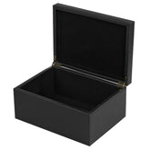HofferRuffer faux leather decorative box with lid closed for desk organization