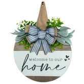Hofir welcome sign for front door with 12x12 frame boosts curb appeal