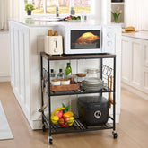 Holismo rolling kitchen cart overview shows compact, versatile storage solution.