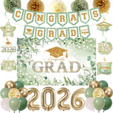 Holkcog green leaf graduation backdrop for vibrant 2026 photos.