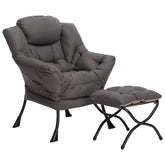 HollyHOME Lazy Chair with foldable ottoman offers foot support and relaxation