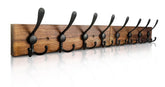 Homagic coat rack wall mount in burnt brown blends rustic style with practical storage.