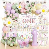 Hombae Wildflower 1st Birthday balloons create vibrant color for a charming celebration
