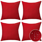 Home Brilliant outdoor pillow cover in red, 16x16 inches, waterproof for patio seating.