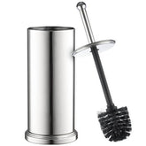 HOME IT toilet bowl brush chrome tall with lid, keeps bathrooms clean and organized.