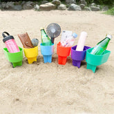 Home Queen Beach Cup Holder blue shows secure beach drink support and easy visibility